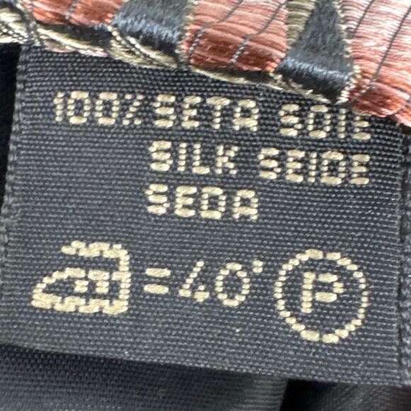 Ermenegildo Zegna 100% Silk Necktie Neutral Fall Winter Colors 59 x 4 Designer - Picture 7 of 7